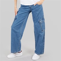 Levi's Womens Superlow Loose Cargo Jeans All Over Blue