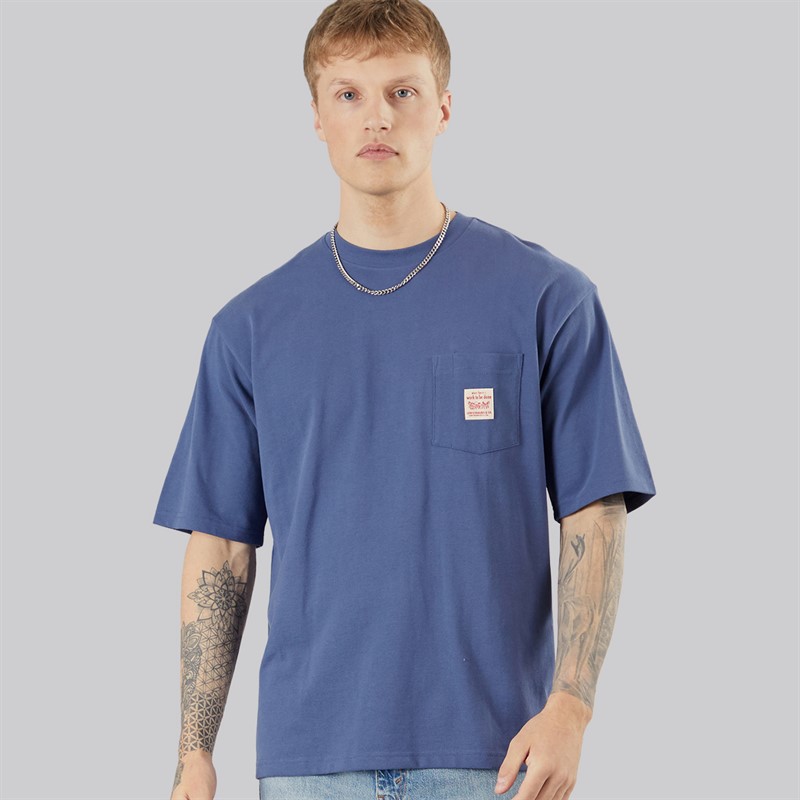 Levi's Herre Arbejdstøj T-shirt Blue Indigo