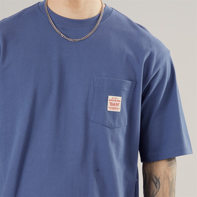Levi's Herre Arbejdstøj T-shirt Blue Indigo
