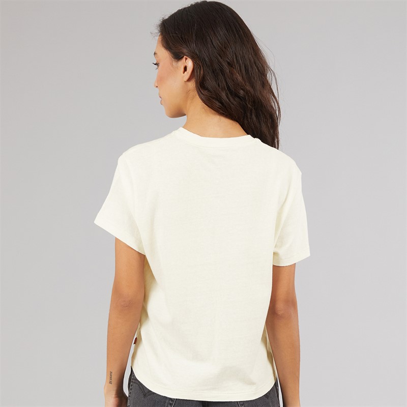 Levi's Womens Graphic Classic T-Shirt Love In Levi S Egret