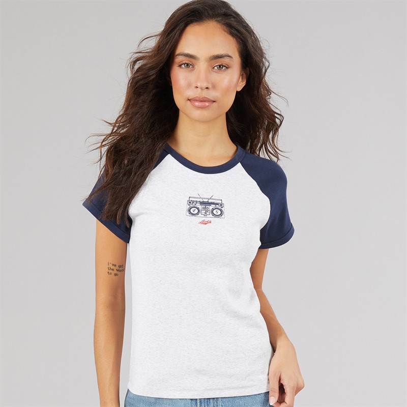 Levi's Womens Riley Raglan T-Shirt Navy Blazer