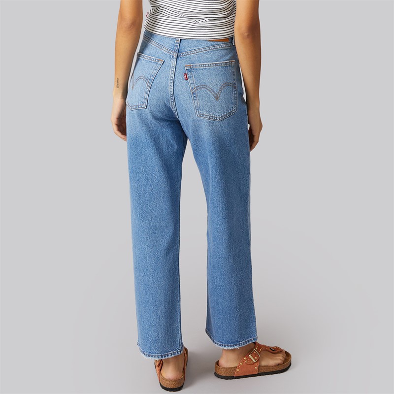 Levi's Womens Ribcage Straight Leg Jeans Dance Around