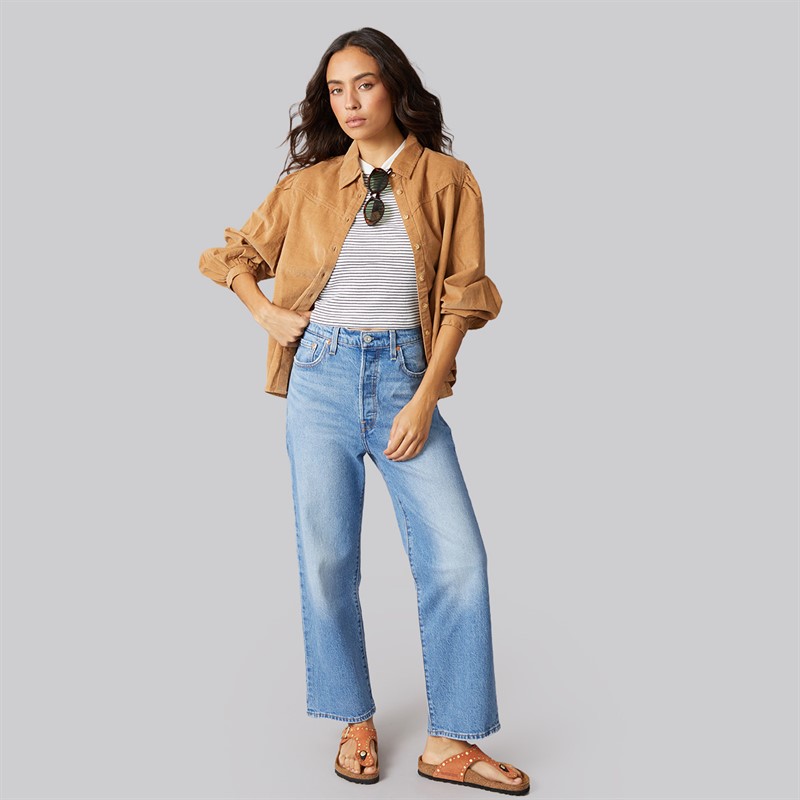 Levi's Womens Ribcage Straight Leg Jeans Dance Around