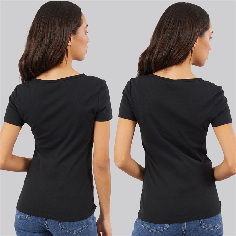Levi's Womens Two Pack Crew Neck T-Shirts Mineral Black