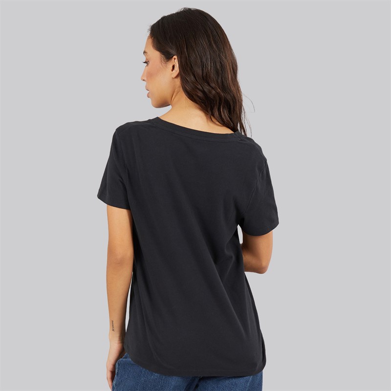 Levi's Womens Perfect V-Neck T-Shirt Caviar