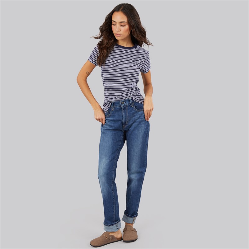 Levi's Womens Essential T-Shirt Mila Stripe Peacoat