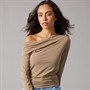 Levi's Womens Clara Off Shoulder Top Pine Bark