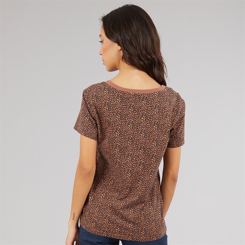 Levi's Womens Perfect V-Neck T-Shirt Leopard