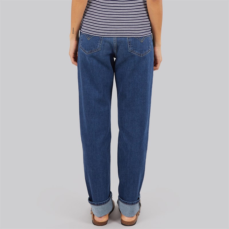 Levi's Womens 724 High Rise Straight Fit Jeans Damaged Stats