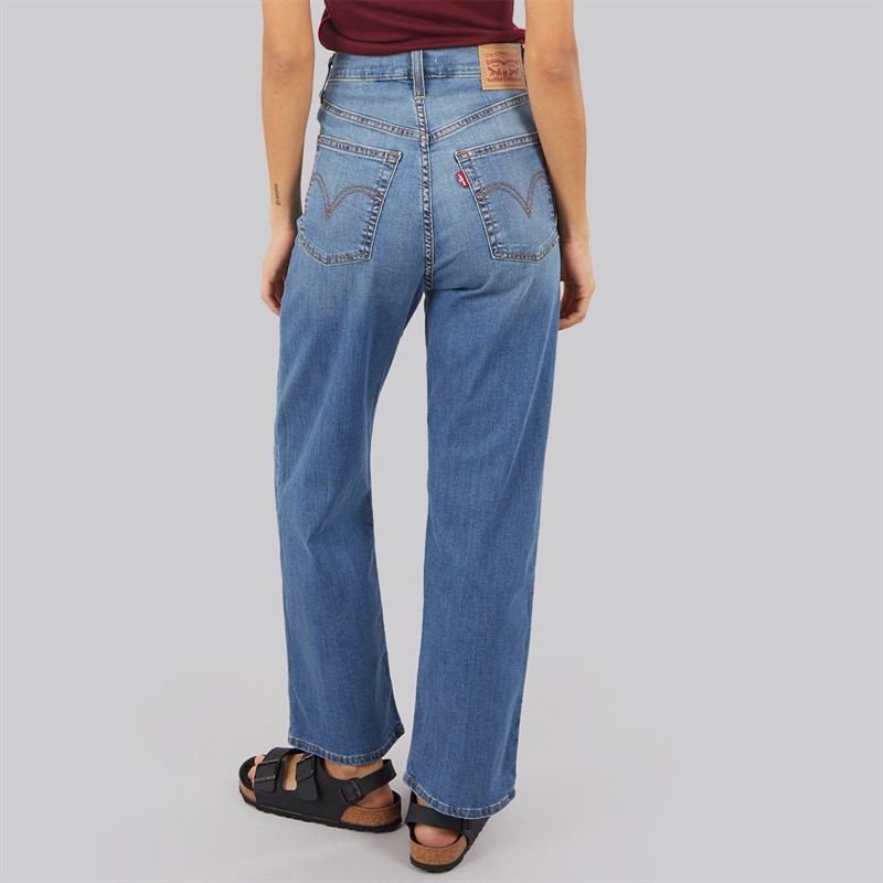 Levi's Womens Ribcage Straight Leg Jeans Curious Cool
