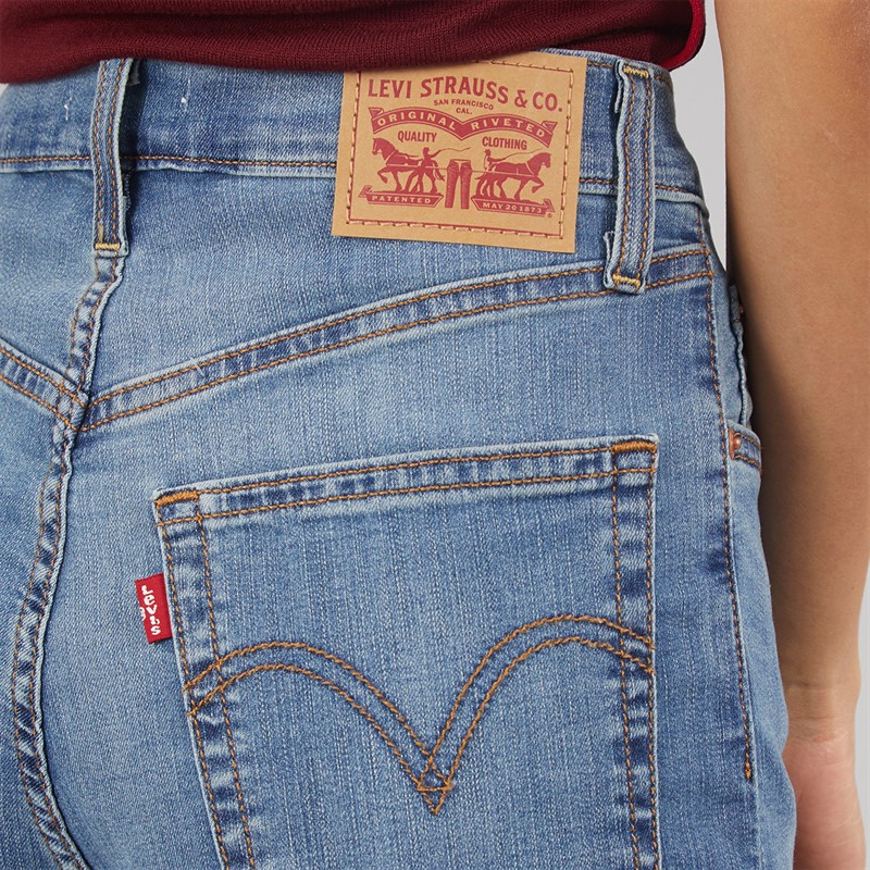 Levi's Womens Ribcage Straight Leg Jeans Curious Cool
