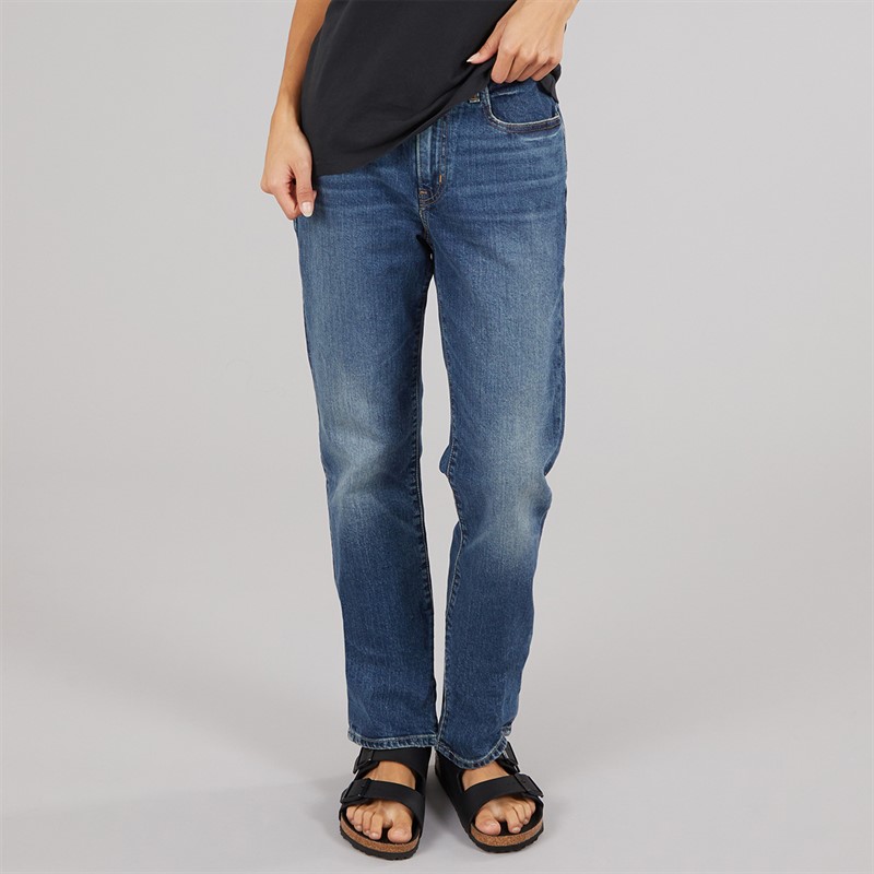Levi's Womens 724 High Rise Straight Fit Jeans Ankle Time