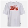 Levi's Womens Graphic Feel Good T-Shirt Bright White/Flame Scarlet