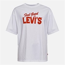 Levi's Womens Graphic Feel Good T-Shirt Bright White/Flame Scarlet
