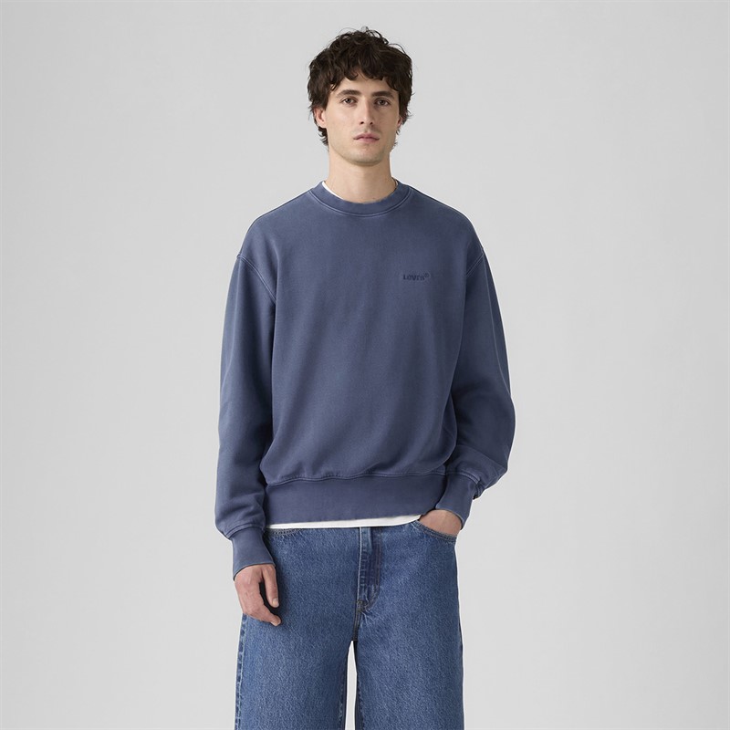Levi's Herre Authentic Crew Sweatshirt Sargasso Sea Garment Dye