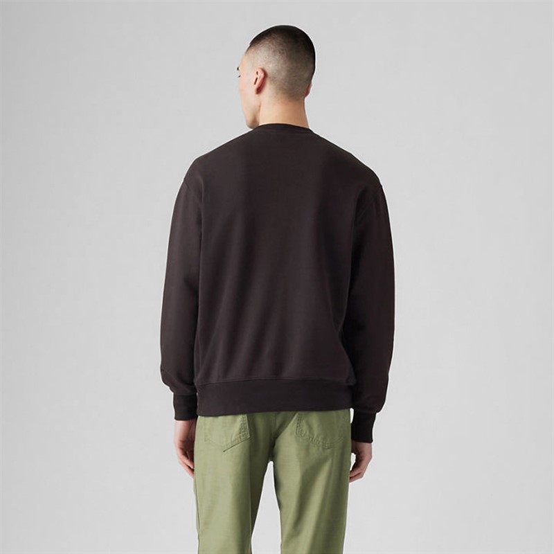 Levi's Herre Authentic Crew Sweatshirt Black Agate Garment Dye