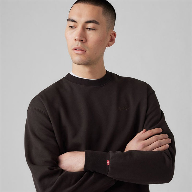 Levi's Herre Authentic Crew Sweatshirt Black Agate Garment Dye