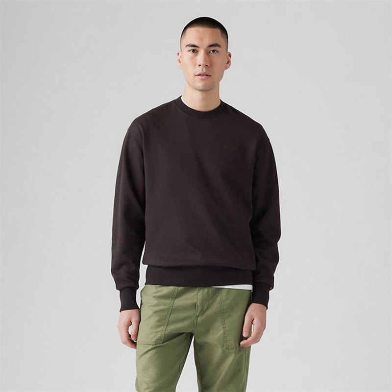 Levi's Herre Authentic Crew Sweatshirt Black Agate Garment Dye