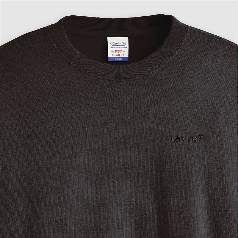 Levi's Herre Authentic Crew Sweatshirt Black Agate Garment Dye