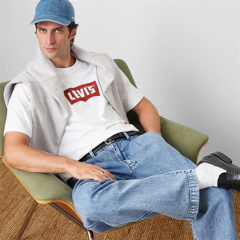 Levi's Herre Vintage Fit Grafisk T-shirt Vintage Chili Oil Batwing White