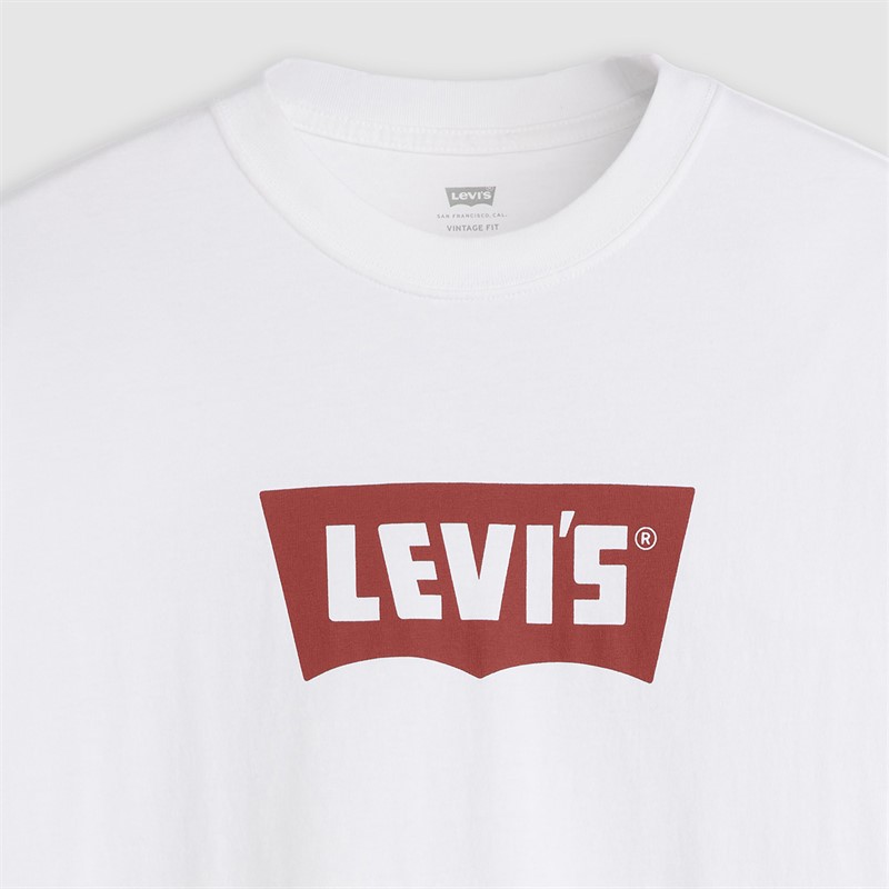 Levi's Herre Vintage Fit Grafisk T-shirt Vintage Chili Oil Batwing White