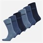 Levi's Mens Levis Regular Cut Logo Six Pack Crew Socks Navy Combo