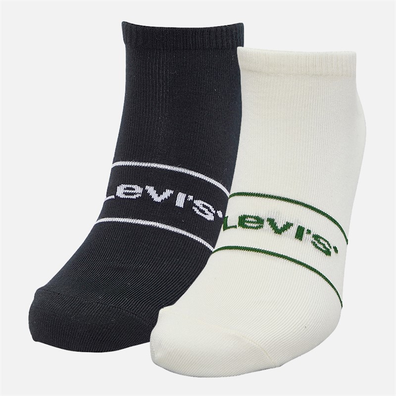 Levi's Mens Levis Low Cut Four Pack Trainer Socks Black/White