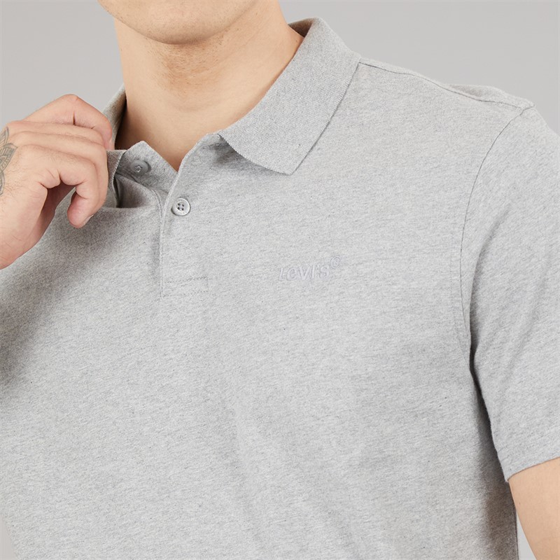 Levi's Mens Authentic Polo Shirt Mid Tone Grey Heather