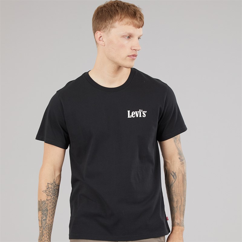 Levi's Mens Relaxed Fit T-Shirt Glizzn N The Sun Jet Black
