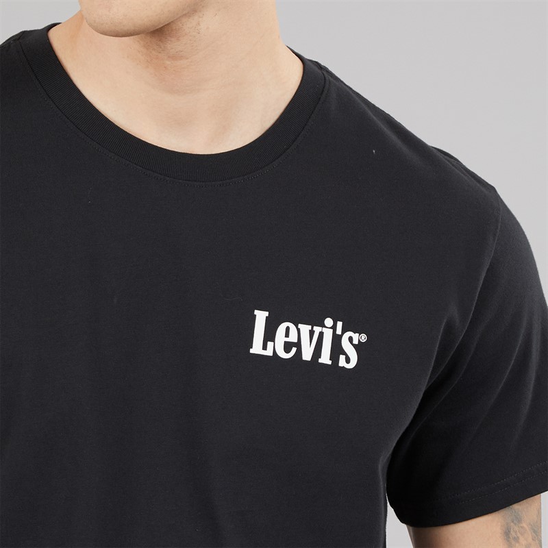 Levi's Mens Relaxed Fit T-Shirt Glizzn N The Sun Jet Black