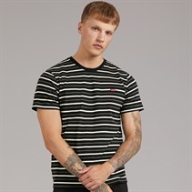 Levi's Mens Original Housemark T-Shirt Andor Stripe Jet Black