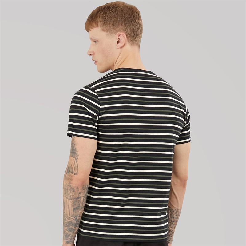 Levi's Mens Original Housemark T-Shirt Andor Stripe Jet Black