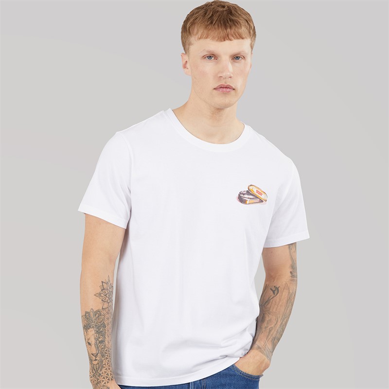 Levi's Mens Relaxed Fit T-Shirt Coastal Creative Delights White Plus