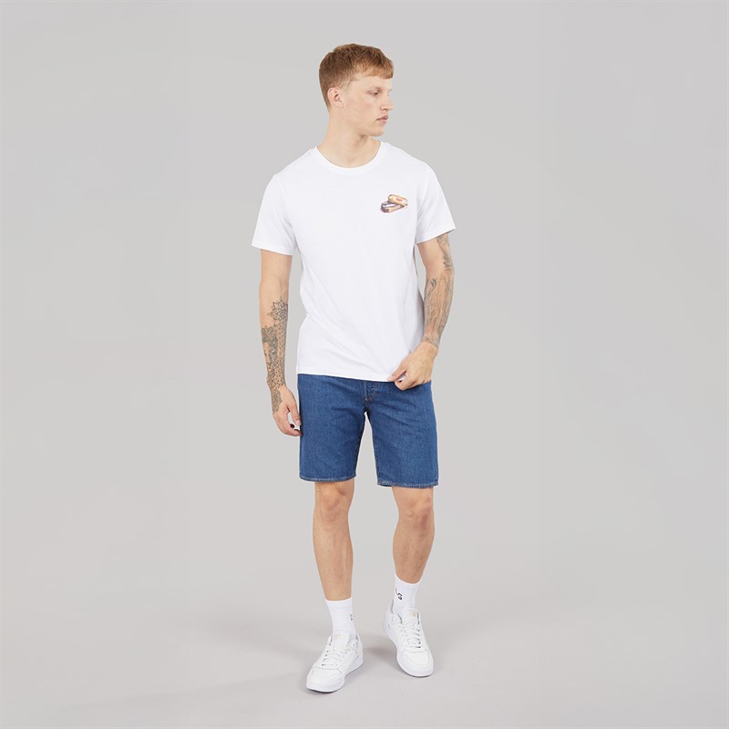 Levi's Mens Relaxed Fit T-Shirt Coastal Creative Delights White Plus