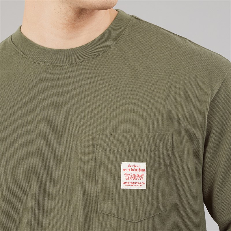 Levi's Mens Workwear T-Shirt Stone Fudge