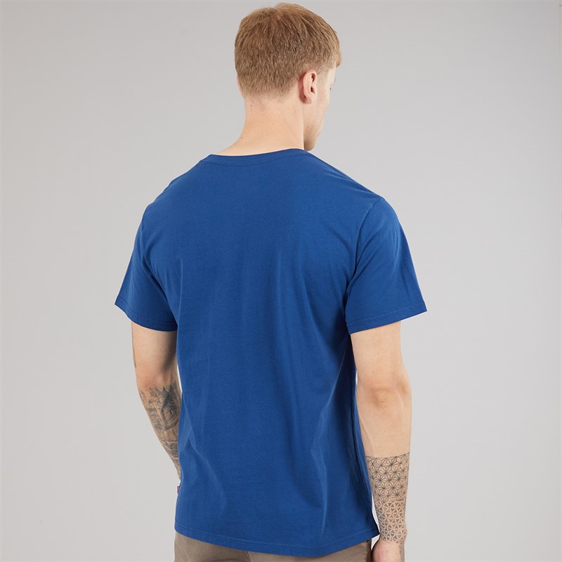 Levi's Mens Relaxed Fit T-Shirt Midnight Riders 2 Navy Poeny