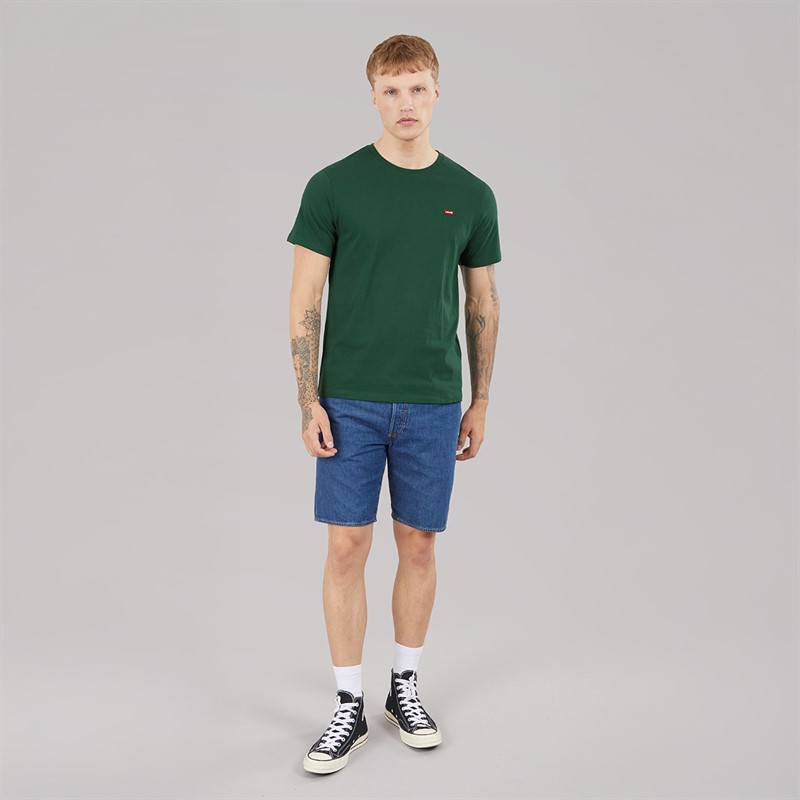 Levi's Mens Original Housemark T-Shirt Dark Green