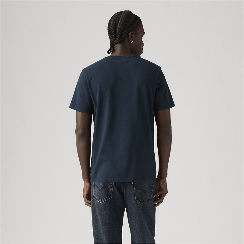 Levi's Mens Graphic Crewneck T-Shirt Rope Navy