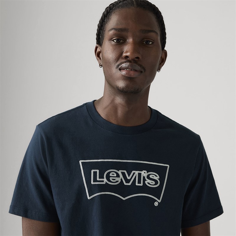 Levi's Mens Graphic Crewneck T-Shirt Rope Navy