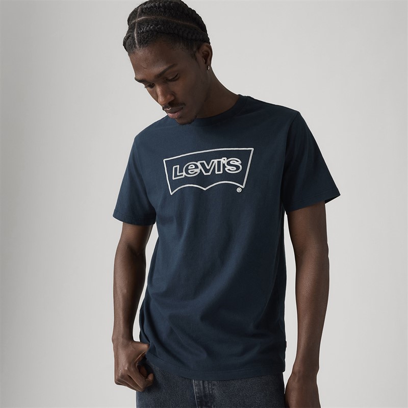 Levi's Mens Graphic Crewneck T-Shirt Rope Navy