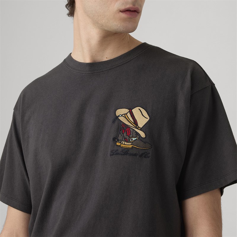 Levi's Mens Vintage Fit Graphic T-Shirt Horseshoe Bison Phantom