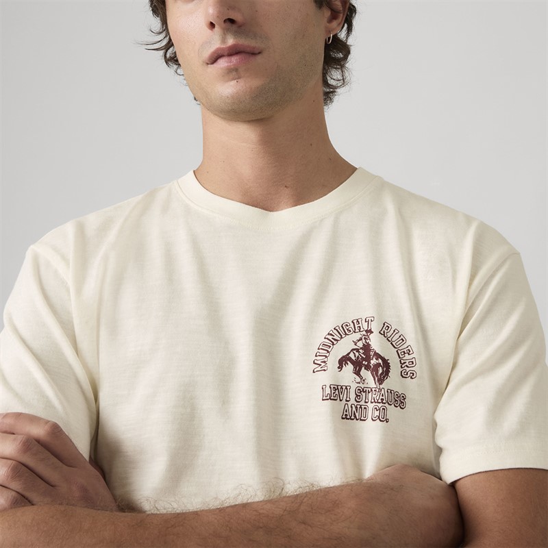 Levi's Mens Relaxed Fit T-Shirt Egret