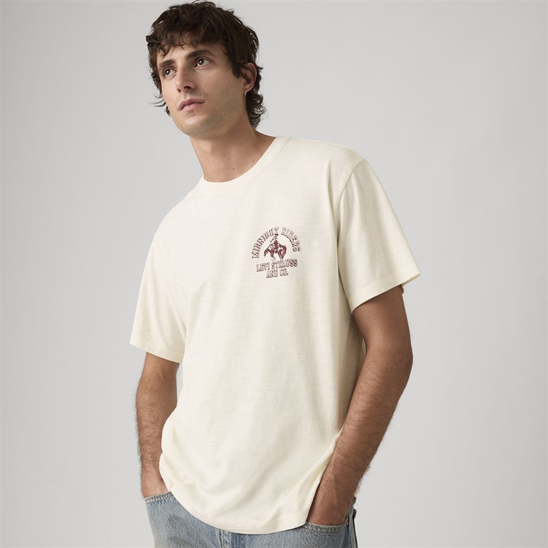 Levi's Mens Relaxed Fit T-Shirt Egret