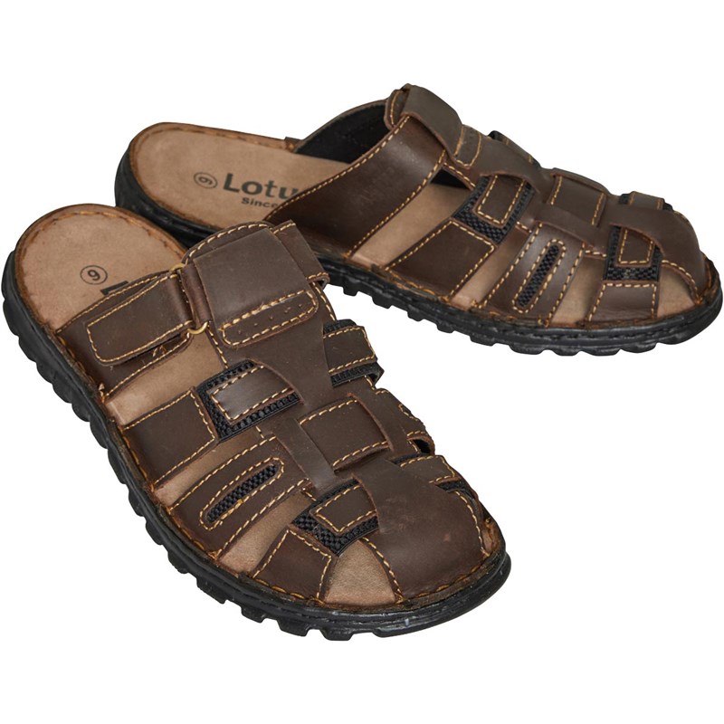 Lotus Sandales Doran Homme Marron