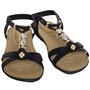 Lotus Womens Rennes Sandals Black