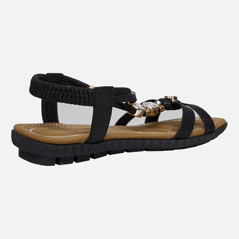 Lotus Womens Rennes Sandals Black