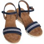 Lotus Womens Panara Wedge Sandals Navy