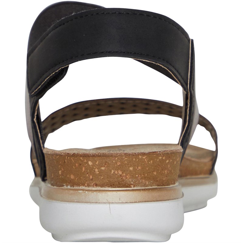 Lotus Womens Amalfi Sandals Black