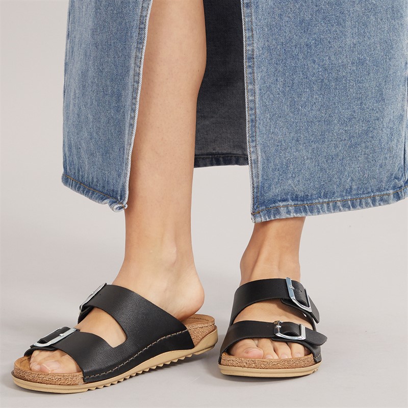 Lotus Womens Cortona Sandals Black