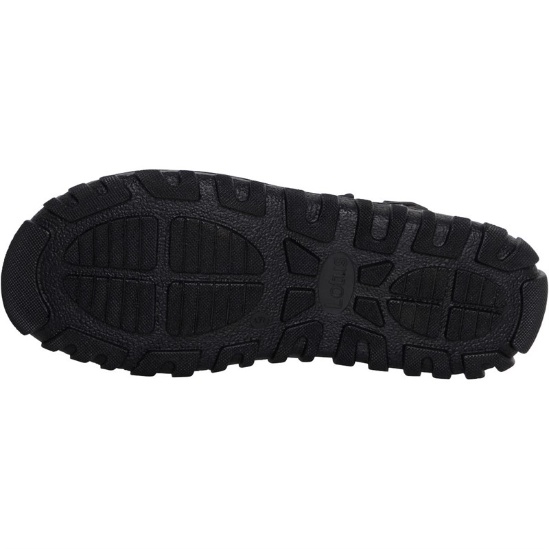 Lotus Mens Douglas Sandals Black